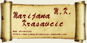 Marijana Krasavčić vizit kartica
